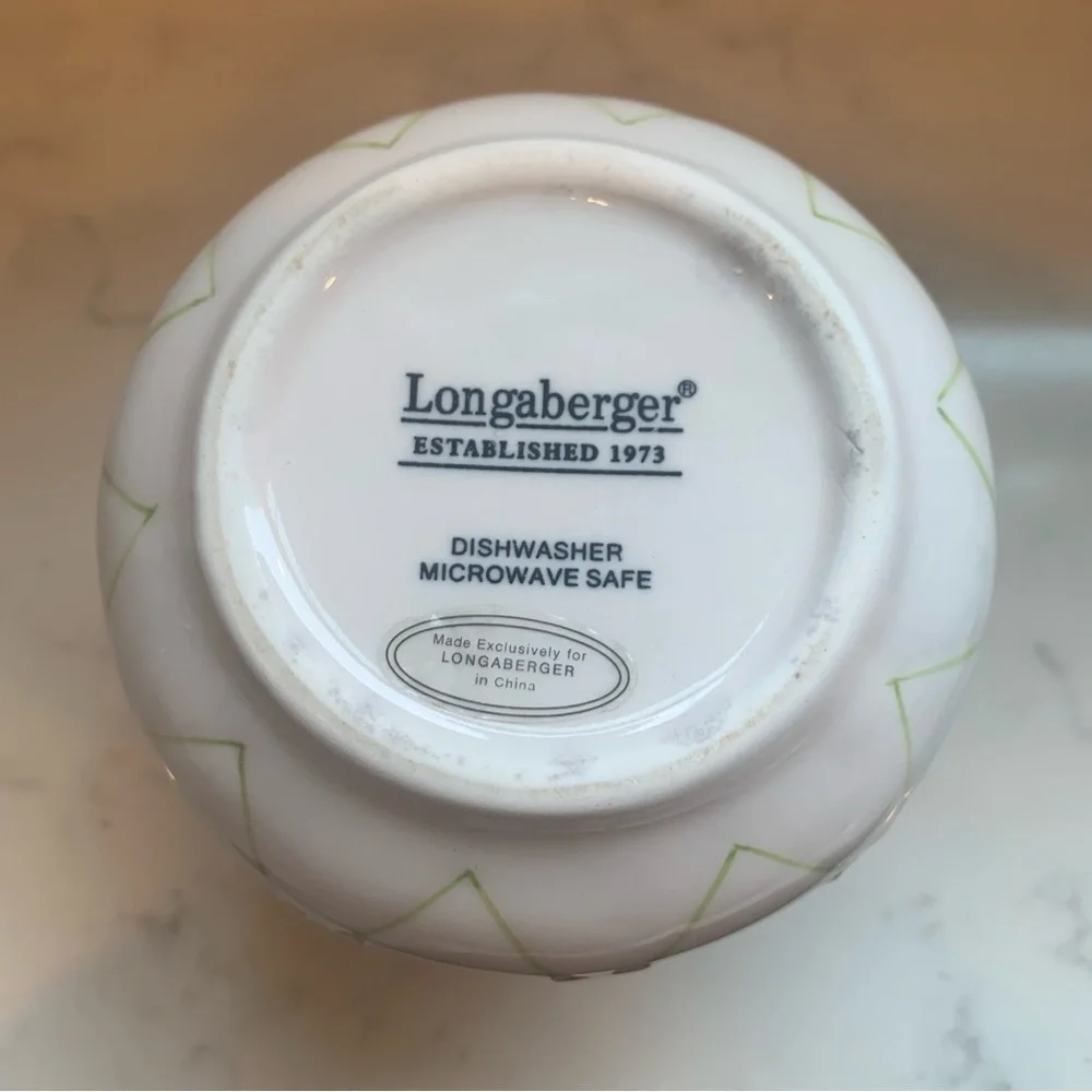 Longaberger Dogwood Pottery Dainty Floral Pot Ceramic Tumbler